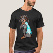 Dackel Hund Tattoo I Liebe Mama Dogma T-Shirt (Vorderseite)