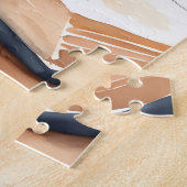 Dackel Hund Vintag Wasserfarbe Puzzle (Seite)