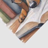 Dackel Hund Vintag Wasserfarbe Seidenpapier (Ausschnitt)