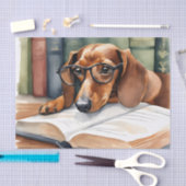 Dackel Hund Vintag Wasserfarbe Seidenpapier (Handwerk)