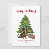 Dackel Hund Weihnachten (Vorderseite)