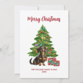 Dackel Hund Weihnachten (Vorderseite)