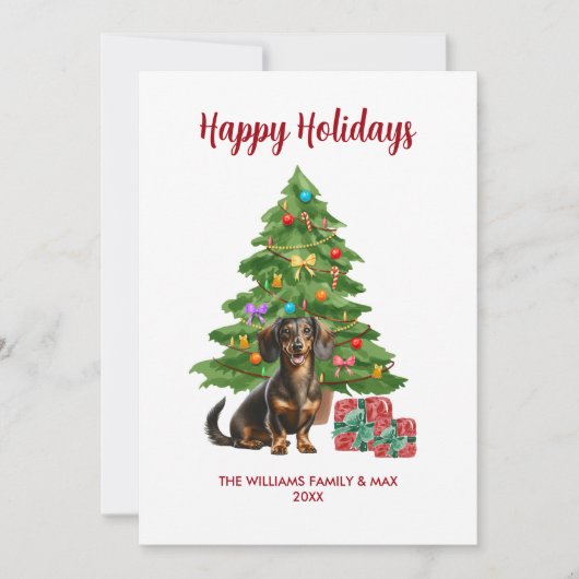 Dackel Hund Weihnachten (Vorderseite)