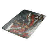 Dackel Hund Weihnachten Badematte (Schrägansicht)