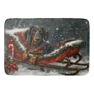 Dackel Hund Weihnachten Badematte