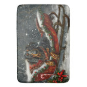 Dackel Hund Weihnachten Badematte (Vorderseite Vertikal)