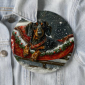 Dackel Hund Weihnachten Button (Beispiel)