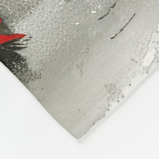 Dackel Hund Weihnachten Fleecedecke (Ecke)