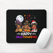 Dackel Hund Weihnachten Frohe Hallothankmas Danke Mousepad (Mit Mouse)