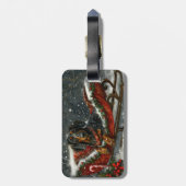 Dackel Hund Weihnachten Gepäckanhänger (Rückseite vertikal)