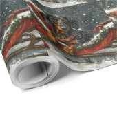 Dackel Hund Weihnachten Geschenkpapier (Rolleneckpunkt)