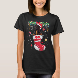 Dackel Hund Weihnachten Hund Weihnachten Strumpf 1 T-Shirt