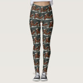 Dackel Hund Weihnachten Leggings (Vorderseite)