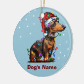Dackel Hund Weihnachten Personalisierte Ornamente (Links)