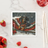 Dackel Hund Weihnachten Serviette (Beispiel)
