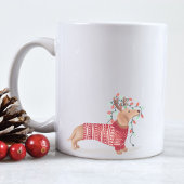 Dackel Hund Weihnachts-Sweater & Lights Kaffeetasse
