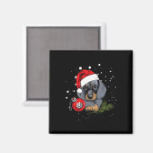 Dackel Hund Weihnachtsbaum Light Weihnachtsgeschen Magnet (Vorderseite/Rückseite)