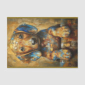 Dackel Hund Welpenöl Portrait BV1 Decoupage Seidenpapier (Vorderseite)