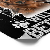 Dackel Hund - wird mich nicht beten Geschenke Poster (Ecke)