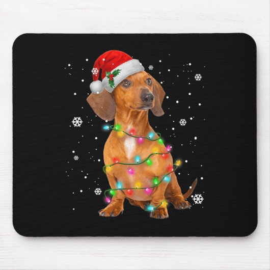 Dackel Hunde Baum Weihnachtsgeschenke für Haustier Mousepad (Vorne)