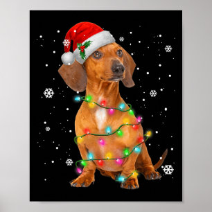 Dackel Hunde Bäume Weihnachten Weihnachten Weihnac Poster