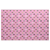 Dackel Hunde Blumenkronenrosa Stoff (Fat Quarter (45,7 x 55,9 cm))