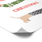 Dackel Hunde Dackel Frohe Weihnachts-Sweater Poster (Ecke)