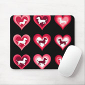 Dackel Hunde Dackel Herz Candy Valentinstag D Mousepad (Mit Mouse)