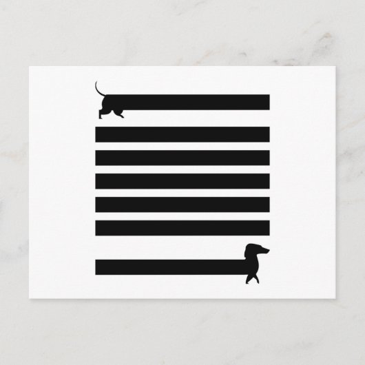 Dackel Hunde Funny Niedlich Dog Holder Welpengesch Postkarte (Vorderseite)