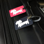 Dackel Hunde Gepäcktasche - Geschenk Gepäckanhänger