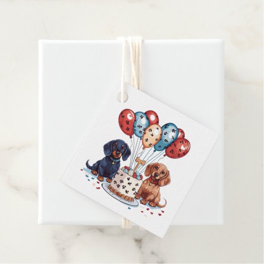 Dackel Hunde Geschenkanhänger (Beispiel)