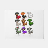 Dackel Hunde Halloween Happy Halloween Fußmatte (Vorderseite)