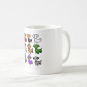 Dackel Hunde Halloween Happy Halloween Kaffeetasse (VorderseiteRechts)