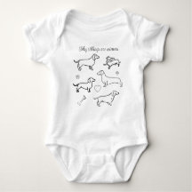 Dackel Hunde Haustiere Doodle Funny Black and Whit