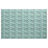 Dackel Hunde hellblau Stoff (Fat Quarter (45,7 x 55,9 cm))