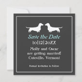 Dackel Hunde Hochzeit speichern das Datum der Einl Save The Date (Vorderseite)