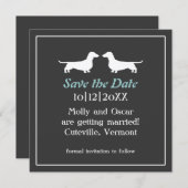 Dackel Hunde Hochzeit speichern das Datum der Einl Save The Date (Vorne/Hinten)