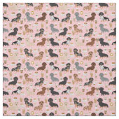 Dackel Hunde Kaffeeliebhaber Rosa Stoff (Muster)