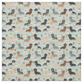Dackel Hunde Kaffeeliebhaber Stoff (Muster)