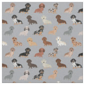 Dackel Hunde leicht grau Stoff (Nahaufnahme)