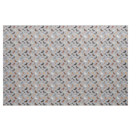 Dackel Hunde leicht grau Stoff (Fat Quarter (45,7 x 55,9 cm))