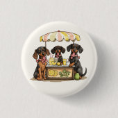 Dackel Hunde Lemonade Stand Button (Vorderseite)