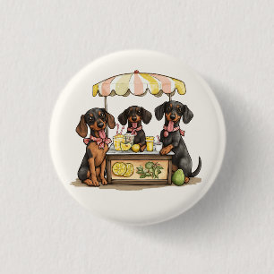 Dackel Hunde Lemonade Stand Button