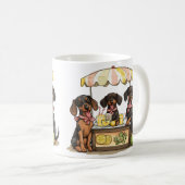 Dackel Hunde Lemonade Stand Kaffeetasse (VorderseiteRechts)