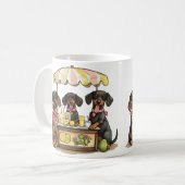 Dackel Hunde Lemonade Stand Kaffeetasse (Vorderseite Links)