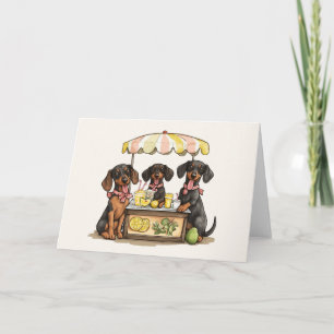 Dackel Hunde Lemonade Stand Karte