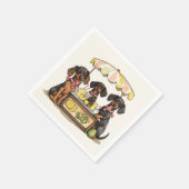 Dackel Hunde Lemonade Stand Serviette (Ecke)