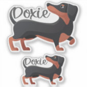 Dackel Hunde Liebe Aufkleber (Vorderseite)