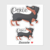 Dackel Hunde Liebe Aufkleber (Blatt)