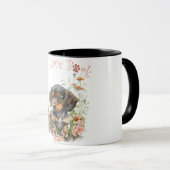 Dackel Hunde Mama Floral Tasse (VorderseiteRechts)